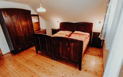 Ein Bett oder Betten in einem Zimmer der Unterkunft Stegerhütte