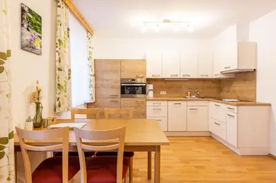 Küche/Küchenzeile in der Unterkunft Landhaus Birgit