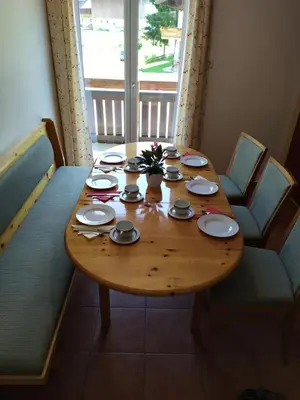 Ein Sitzbereich in der Unterkunft Appartement Ahornegger