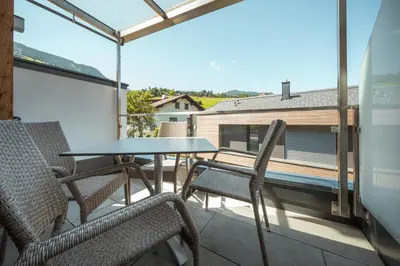 Ein Balkon oder eine Terrasse in der Unterkunft Apartments Gustav by Schladming-Appartements