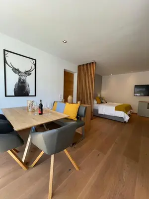 Ein Bett oder Betten in einem Zimmer der Unterkunft Appartement Schladming Neu