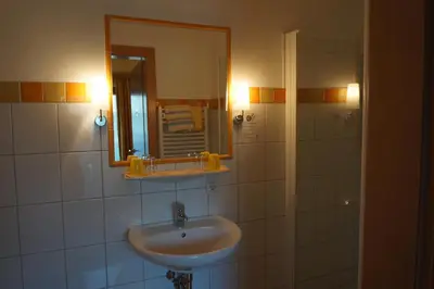Ein Badezimmer in der Unterkunft Pension Klimesch