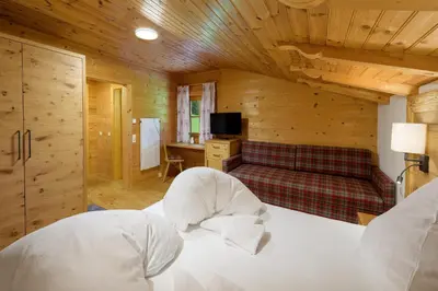 Ein Bett oder Betten in einem Zimmer der Unterkunft Walchauhof