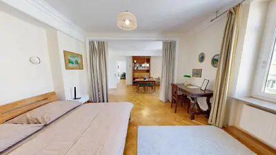 Ein Bett oder Betten in einem Zimmer der Unterkunft Marktplatz Mountain View