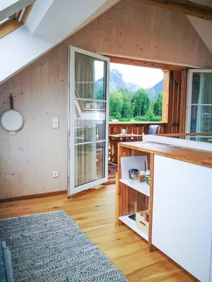 Ein Balkon oder eine Terrasse in der Unterkunft Ferienwohnung