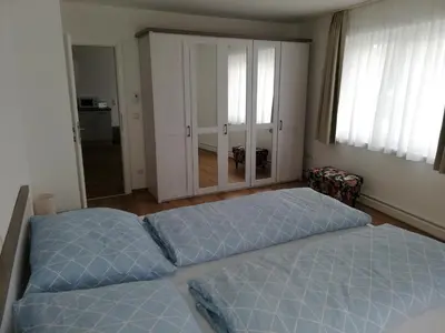 Ein Bett oder Betten in einem Zimmer der Unterkunft Ferienwohnung Schmied 3