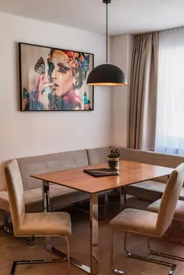 Ein Sitzbereich in der Unterkunft ''die Bergerin'' | Appartements Schladming