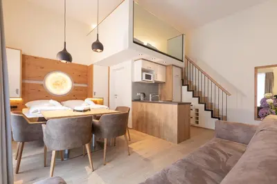 Küche/Küchenzeile in der Unterkunft ''die Bergerin'' | Appartements Schladming