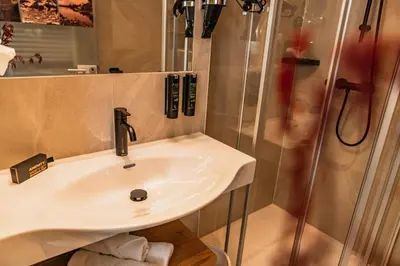 Ein Badezimmer in der Unterkunft ''die Bergerin'' | Appartements Schladming