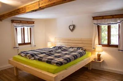 Ein Bett oder Betten in einem Zimmer der Unterkunft Haus Waldbach