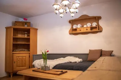 Ein Bett oder Betten in einem Zimmer der Unterkunft Haus Waldbach