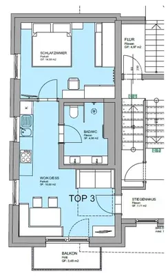 Grundriss der Unterkunft Herzis Appartements