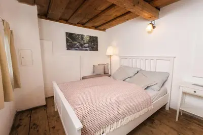 Ein Bett oder Betten in einem Zimmer der Unterkunft Ferienhaus Altaussee - Your Austrian Home