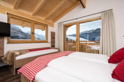 Ein Bett oder Betten in einem Zimmer der Unterkunft Bergappartements Pröll
