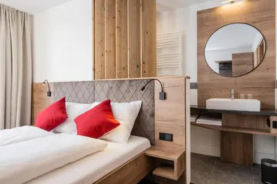 Ein Bett oder Betten in einem Zimmer der Unterkunft Bergappartements Pröll