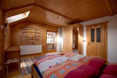 Ein Bett oder Betten in einem Zimmer der Unterkunft Haus Sonnseitn Murau für 6 bis 8 Personen