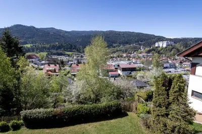 Ein allgemeiner Bergblick oder ein Berglick von der Ferienwohnung aus