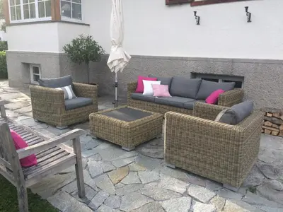 Ein Sitzbereich in der Unterkunft Ferienhaus Alpennest