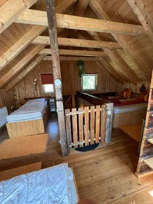 Ein Bett oder Betten in einem Zimmer der Unterkunft Troadkasten Hollnhof, bezaubernder Panoramablick