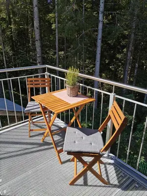Ein Balkon oder eine Terrasse in der Unterkunft Ferienwohnung Hirscher