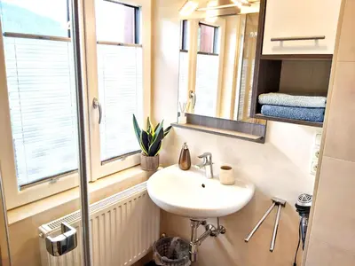 Ein Sitzbereich in der Unterkunft Apartments Fasl