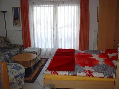Ein Sitzbereich in der Unterkunft Haus Lossie