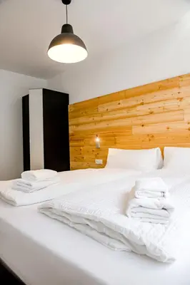 Ein Bett oder Betten in einem Zimmer der Unterkunft Fischer Ferienhaus