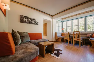 Ein Sitzbereich in der Unterkunft Landhaus Rohrmoser