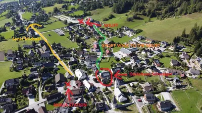 Die Umgebung um die Pension