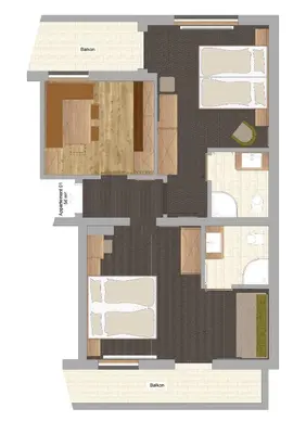 Grundriss der Unterkunft Edelweiss Apartments