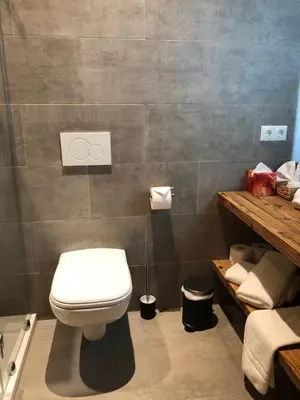 Ein Badezimmer in der Unterkunft Bootshaus am Hallstätter See