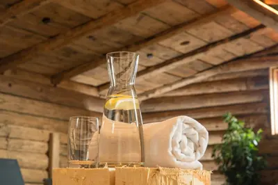 Getränke in der Unterkunft Landhaus Hubertus Wellness & Breakfast