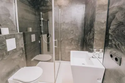 Ein Badezimmer in der Unterkunft Townville Chalet´s