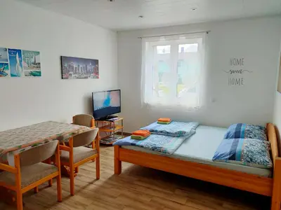 TV/Unterhaltungsangebot in der Unterkunft Monteurzimmer - Studio mit Singleküche-Apartment with Longstayfares