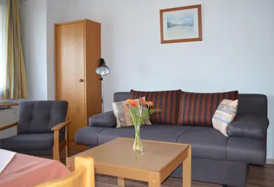 Ein Sitzbereich in der Unterkunft Appartementhaus Novak