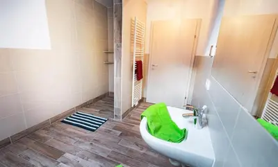 Ein Badezimmer in der Unterkunft Das Dorfnest