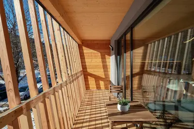 Ein Balkon oder eine Terrasse in der Unterkunft ARTMUR Apartment