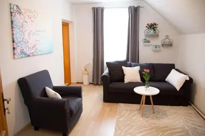 Ein Sitzbereich in der Unterkunft Apartments Marie A