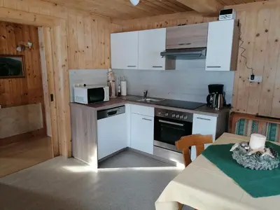 Küche/Küchenzeile in der Unterkunft Berghütte Franz'l
