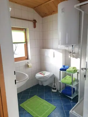 Ein Badezimmer in der Unterkunft Berghütte Franz'l