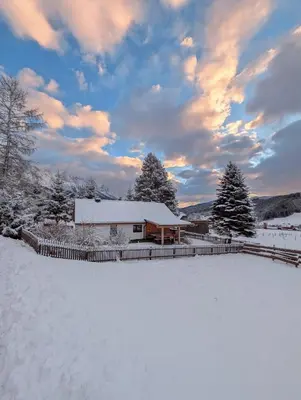 Strausshaus im Winter