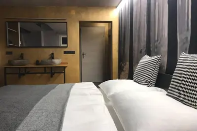 Ein Bett oder Betten in einem Zimmer der Unterkunft Bergchalet Hinterstoder