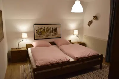 Ein Bett oder Betten in einem Zimmer der Unterkunft Landhaus am Pyhrn