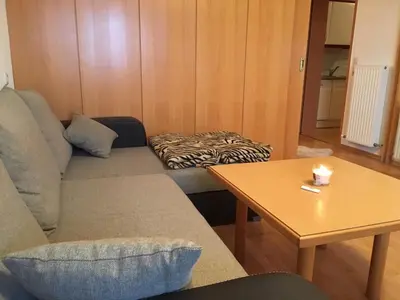 Ein Sitzbereich in der Unterkunft Haus Christina