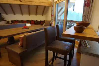 Ein Sitzbereich in der Unterkunft Jagerdichtlgut