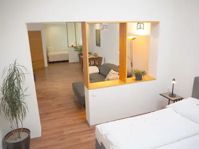 Ein Bett oder Betten in einem Zimmer der Unterkunft Apartment Loidl Ebensee