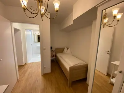Ein Bett oder Betten in einem Zimmer der Unterkunft Ferienapartement Liebling