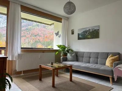 Ein Sitzbereich in der Unterkunft Ferienwohnung Held