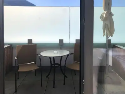 Ein Balkon oder eine Terrasse in der Unterkunft Seehotel im Weyer