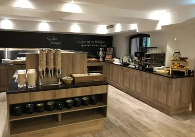 Küche/Küchenzeile in der Unterkunft Seehotel im Weyer